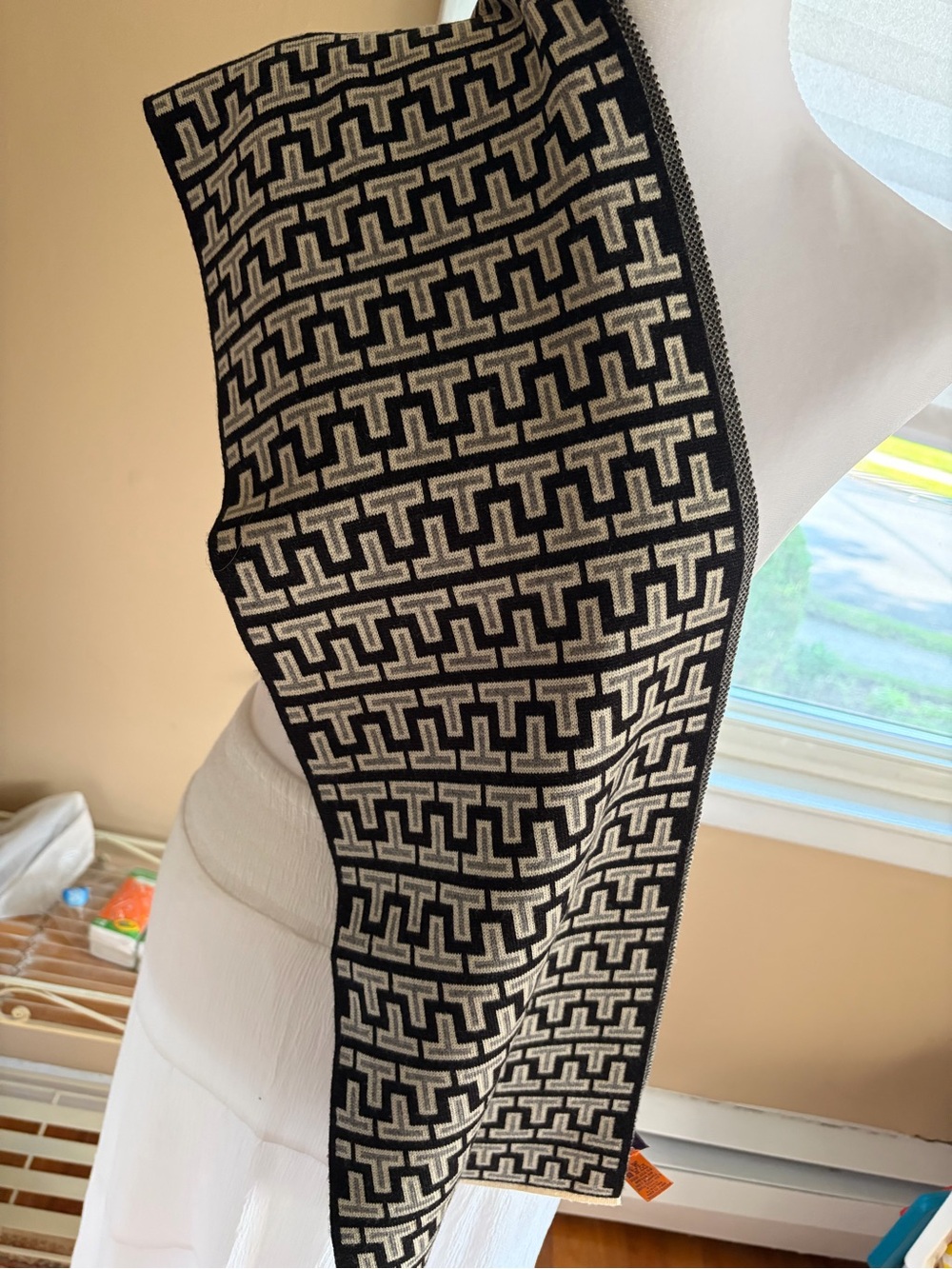New Tory Burch Merino Wool Scarf